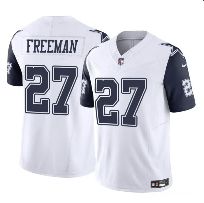 Men’s Dallas Cowboys #27 Royce Freeman White 2023 F.U.S.E Color Rush Limited Football Stitched Jersey