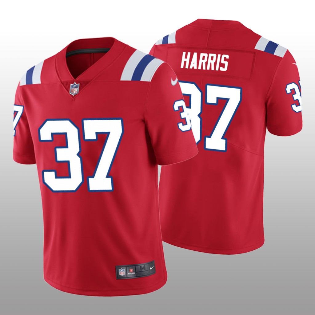 Men’s New England Patriots #37 Damien Harris Red Vapor Limited Jersey