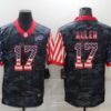Men’s Buffalo Bills #17 Josh Allen USA Camo 2020 Salute To Service Stitched NFL Nike Limited Jersey