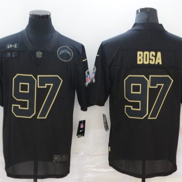 Men’s Los Angeles Chargers #97 Joey Bosa Black 2020 Salute To Service Stitched NFL Nike Limited Jersey