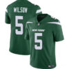 Men’s New York Jets #5 Garrett Wilson Green Vapor Untouchable Limited Football Stitched Jersey