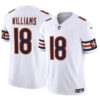 Men’s Chicago Bears #18 Caleb Williams White 2024 Draft F.U.S.E. Vapor Football Stitched Jersey