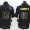 Men’s San Francisco 49ers #10 Jimmy Garoppolo Black 2020 Salute To Service Stitched NFL Nike Limited Jersey