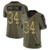 Men’s Olive Chicago Bears #34 Walter Payton 2021 Camo Salute To Service Limited Stitched Jersey