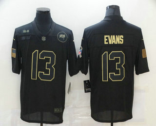 Men’s Tampa Bay Buccaneers #13 Mike Evans Black 2020 Salute To Service Stitched NFL Nike Limited Jersey