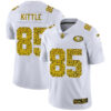 Men’s San Francisco 49ers #85 George Kittle 2020 White Leopard Print Fashion Limited Stitched Jersey