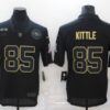 Men’s San Francisco 49ers #85 George Kittle Black 2020 Salute To Service Stitched NFL Nike Limited Jersey