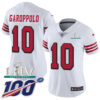 Nike 49ers #10 Jimmy Garoppolo White Super Bowl LIV 2020 Rush Women’s Stitched NFL Limited 100th Season Jersey