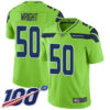 Men’s Seattle Seahawks #50 K.J. Wright Green Football Rush Vapor Untouchable 100th Season Limited Jersey