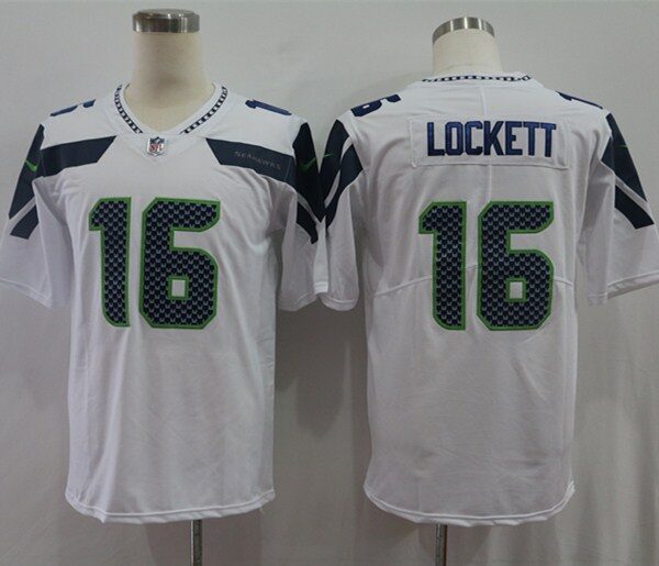 Nike Seahawks 16 Tyler Lockett White Vapor Untouchable Limited Jersey