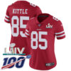 Nike 49ers #85 George Kittle Red Super Bowl LIV 2020 Team Color Women’s Stitched NFL 100th Season Vapor Limited Jersey