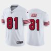 Men’s San Francisco 49ers White Limited #81 Jordan Reed Football Rush Vapor Untouchable Jersey