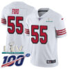 Nike 49ers #55 Dee Ford White Super Bowl LIV 2020 Rush Men’s Stitched NFL Limited 100th Season Jersey