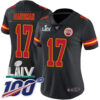 Nike Chiefs #17 Mecole Hardman Black Super Bowl LIV 2020 Women’s Stitched NFL Limited Rush 100th Season Jersey