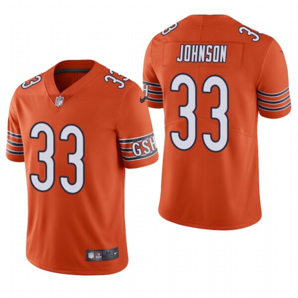 Men’s Chicago Bears #33 Jaylon Johnson Orange Vapor Limited 2020 NFL Draft Jersey
