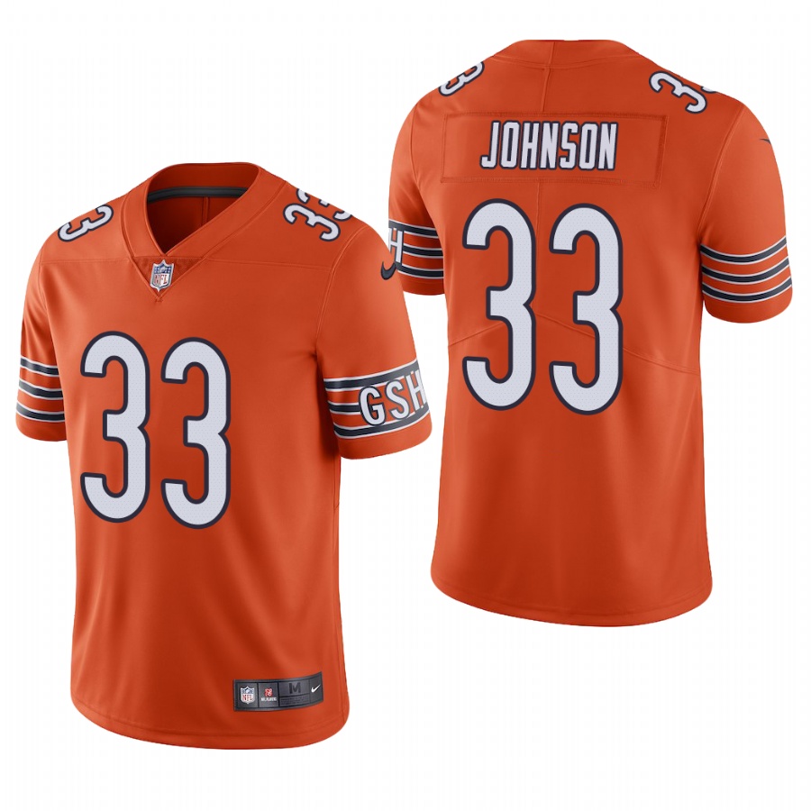 Men’s Chicago Bears #33 Jaylon Johnson Orange Vapor Limited 2020 NFL Draft Jersey