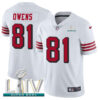 Nike 49ers #81 Jordan Matthews White Super Bowl LIV 2020 Rush Men’s Stitched NFL Vapor Untouchable Limited Jersey