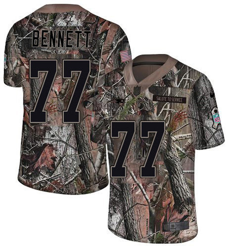 Nike Patriots #77 Michael Bennett Camo Men’s Stitched NFL Limited Rush Realtree Jersey
