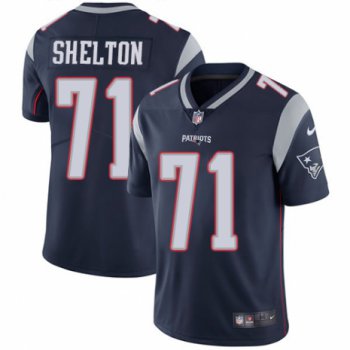 Men’s Nike New England Patriots #71 Danny Shelton Navy Blue Team Color Vapor Untouchable Limited Player NFL Jersey