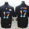 Men’s Green Bay Packers #17 Davante Adams Multi-Color Black 2020 NFL Crucial Catch Vapor Untouchable Nike Limited Jersey