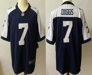 Men’s Dallas Cowboys #7 Trevon Diggs Blue Thanksgiving 2021 Vapor Untouchable Stitched NFL Nike Limited Jersey