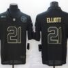 Men’s Dallas Cowboys #21 Ezekiel Elliott Black 2020 Salute To Service Stitched NFL Nike Limited Jersey