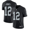 Raiders #12 Zay Jones Black Team Color Men’s Stitched Football Vapor Untouchable Limited Jersey