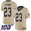 Nike Saints #23 Marshon Lattimore Gold Men’s Stitched NFL Limited Inverted Legend 100th Season Jersey