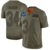 Nike Colts #34 Rock Ya-Sin Camo Men’s Stitched NFL Limited 2019 Salute To Service Jersey