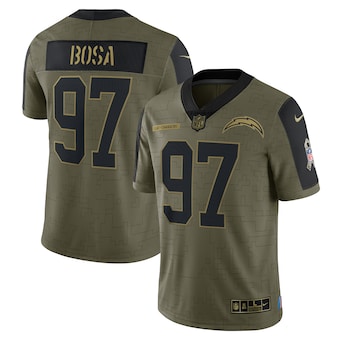 Men’s Los Angeles Chargers #97 Joey Bosa Nike Olive 2021 Salute To Service Limited Player Jersey