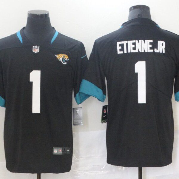 Men’s Jacksonville Jaguars #1 Travis Etienne Jr Black 2021 Vapor Untouchable Stitched NFL Nike Limited Jersey