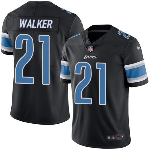 Nike Lions #21 Tracy Walker Black Men’s Stitched NFL Limited Rush Jersey