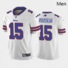 Men Buffalo Bills #15 Gregory Rousseau White Blue 2021 Draft Jersey