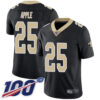 Nike Saints #25 Eli Apple Black Team Color Men’s Stitched NFL 100th Season Vapor Limited Jersey