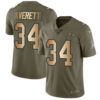 Nike Ravens #34 Anthony Averett Olive Gold Men’s Stitched NFL Limited 2017 Salute To Service Jersey