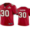 Men’s Tampa Bay Buccaneers #30 Ke’Shawn Vaughn Red 2021 Super Bowl LV Limited Stitched NFL Jersey