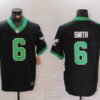 Men’s Philadelphia Eagles #6 DeVonta Smith Limited Black Alternate FUSE Vapor Jersey