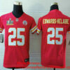 Youth Kansas City Chiefs #25 Clyde Edwards-Helaire Red 2021 Super Bowl LV Vapor Untouchable Stitched Nike Limited NFL Jersey