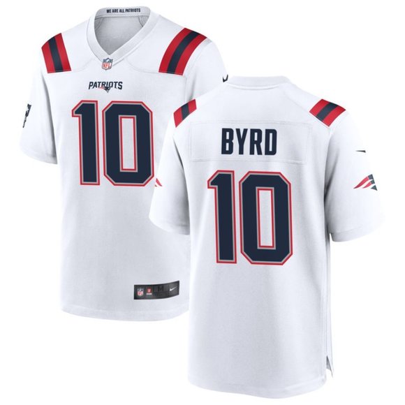 Men’s New England Patriots #10 Damiere Byrd White 2020 NEW Vapor Untouchable Stitched NFL Nike Limited Jersey