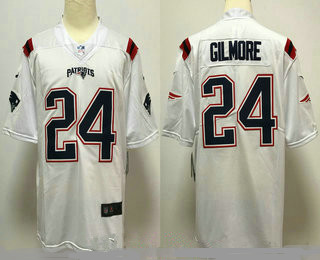 Men’s New England Patriots #24 Stephon Gilmore White 2020 NEW Vapor Untouchable Stitched NFL Nike Limited Jersey