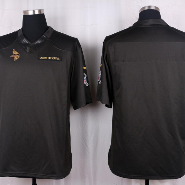 Nike Vikings Blank Anthracite Salute To Service Limited Jersey