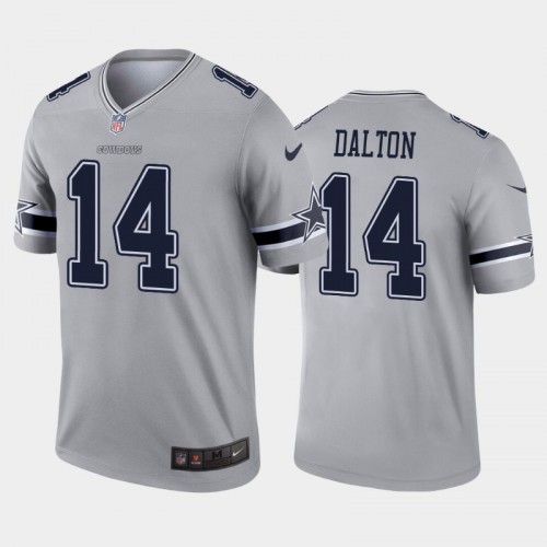 Men’s Dallas Cowboys #14 Andy Dalton Grey 2020 Inverted Legend Stitched NFL Nike Limited Jersey