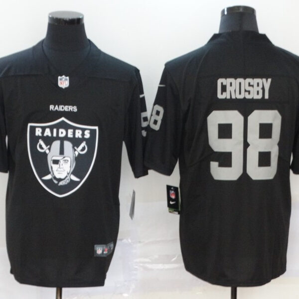 Men’s Las Vegas Raiders #98 Maxx Crosby Black 2020 Big Logo Vapor Untouchable Stitched NFL Nike Fashion Limited Jersey