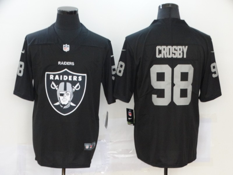 Men’s Las Vegas Raiders #98 Maxx Crosby Black 2020 Big Logo Vapor Untouchable Stitched NFL Nike Fashion Limited Jersey