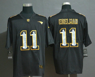 Men’s New England Patriots #11 Julian Edelman Jesus Faith Black Vapor Untouchable Stitched NFL Nike Limited Jersey