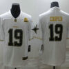 Men’s Dallas Cowboys #19 Amari Cooper White 60th Patch Golden Edition Stitched NFL Nike Limited Jersey