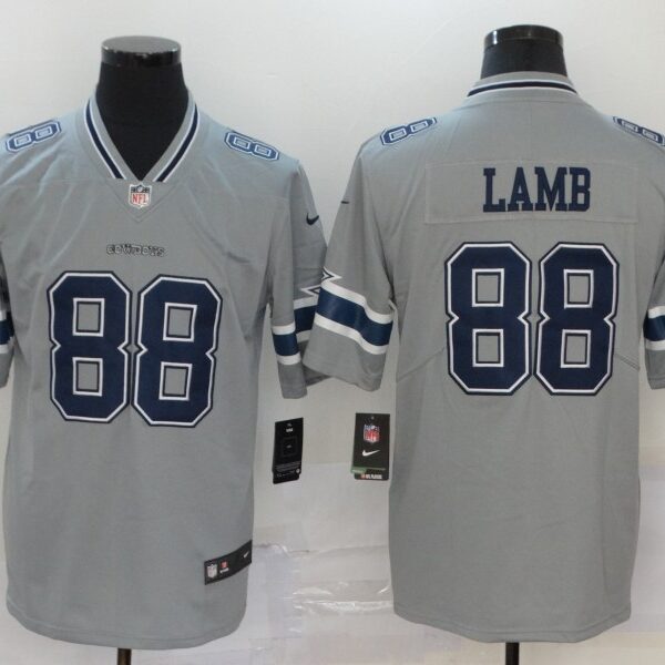 Men’s Dallas Cowboys #88 CeeDee Lamb Grey 2020 Inverted Legend Stitched NFL Nike Limited Jersey
