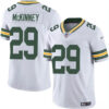Men’s Green Bay Packers #29 Xavier McKinney White Vapor Limited Football Stitched Jersey