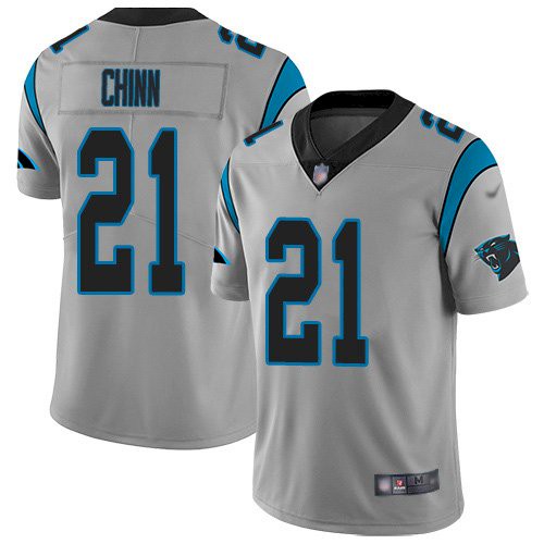 Nike Carolina Panthers #21 Jeremy Chinn Silver Men’s Stitched NFL Limited Inverted Legend Jersey