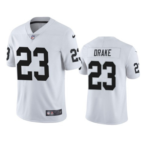 Men’s Las Vegas Raiders #23 Kenyan Drake White Vapor Limited Nike Jersey